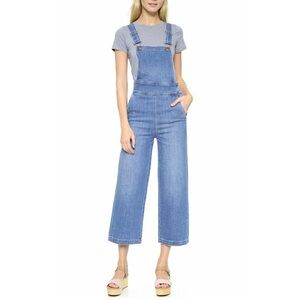 Madewell Summit Culotte Denim Overalls Size Medium Blue Coastal Western F2820